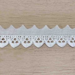 Broderie 50mm wit - 18,4m