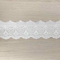 Broderie 55mm wit - 18,4m