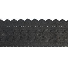 Broderie anglaise 110mm black - 13m