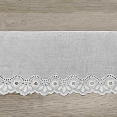 Broderie anglaise 54mm white - 18.4m