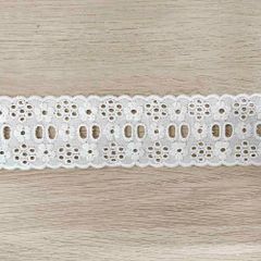 Broderie anglaise 47mm white - 18.4m