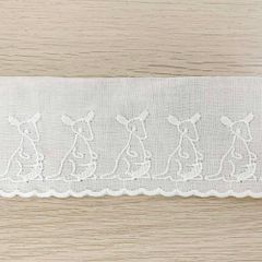 Broderie kangoeroe 60mm wit - 18,4m