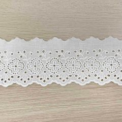 Broderie 70mm wit - 18,4m