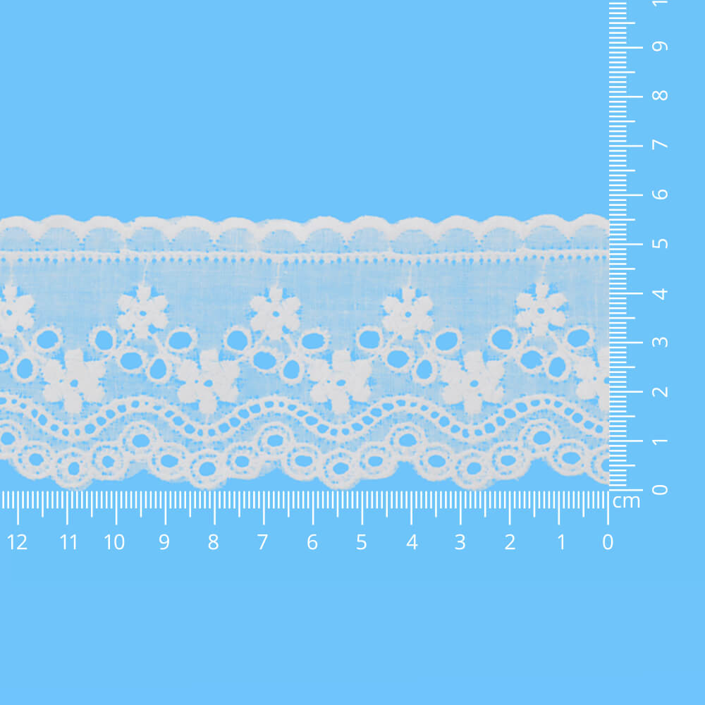 Broderie 55mm wit - 18,4m