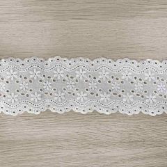 Broderie 70mm wit - 18,4m