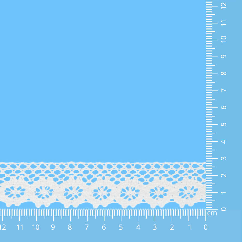 Lace trim cotton 25mm - 25m - 009
