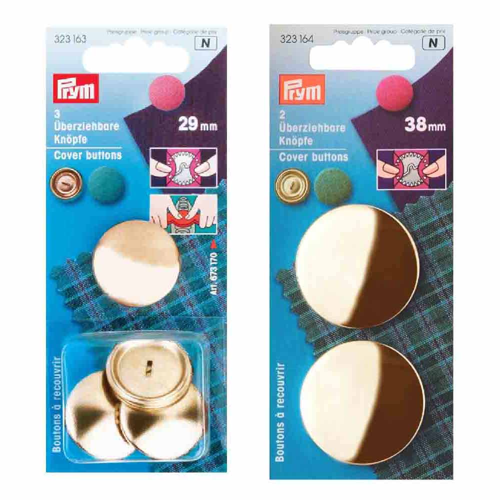 Prym Stofknopen zonder matrijs goud - 5st