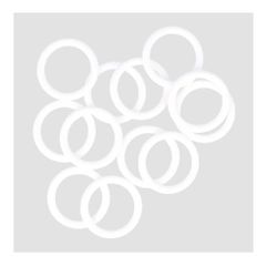 Antex Ringen plastic 18x24mm wit - 100st