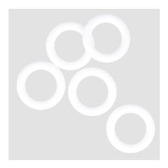 Antex Ringen plastic 20x31mm wit - 100st