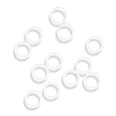 Antex Ringen plastic 13x18mm wit - 5x15st