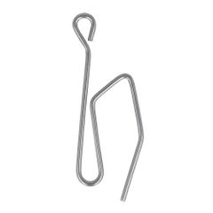 Antex Long drapery pin metal 50mm silver - 5x15pcs