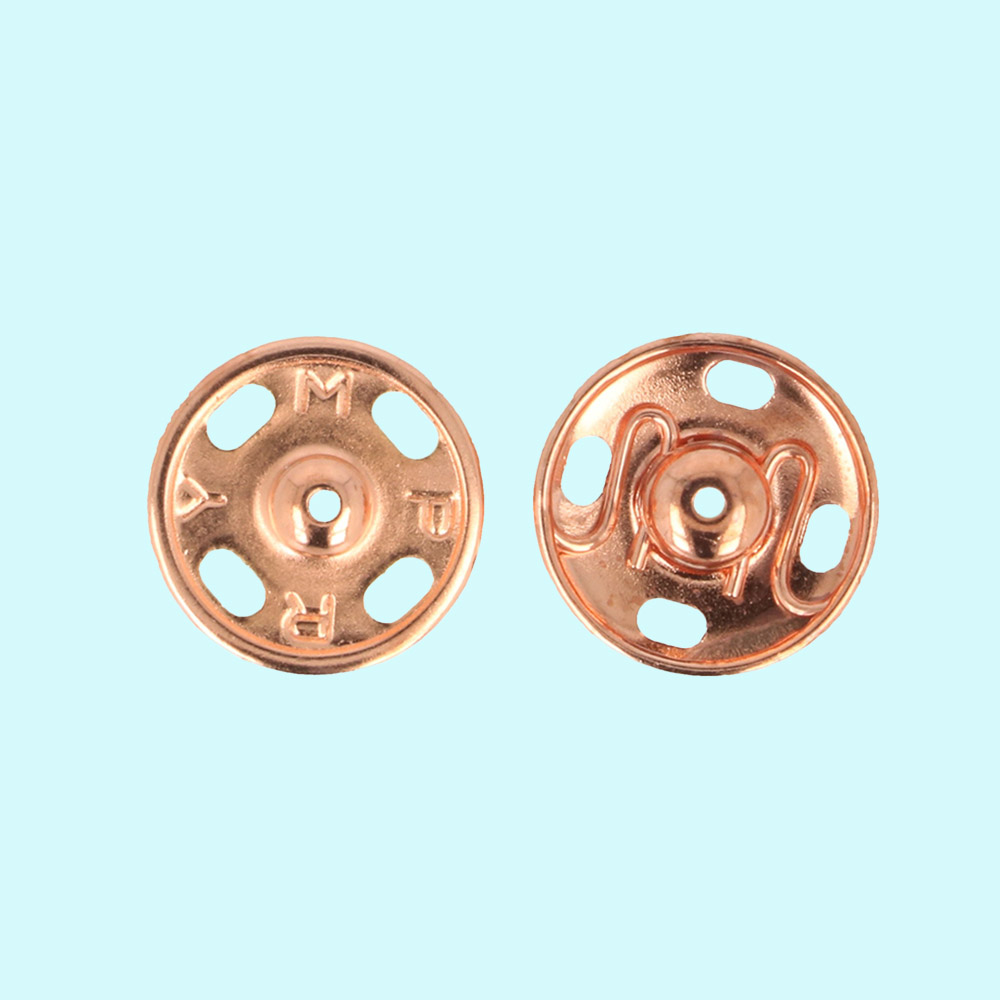 Prym Aannaaidrukknoop messing roségoud - 5st