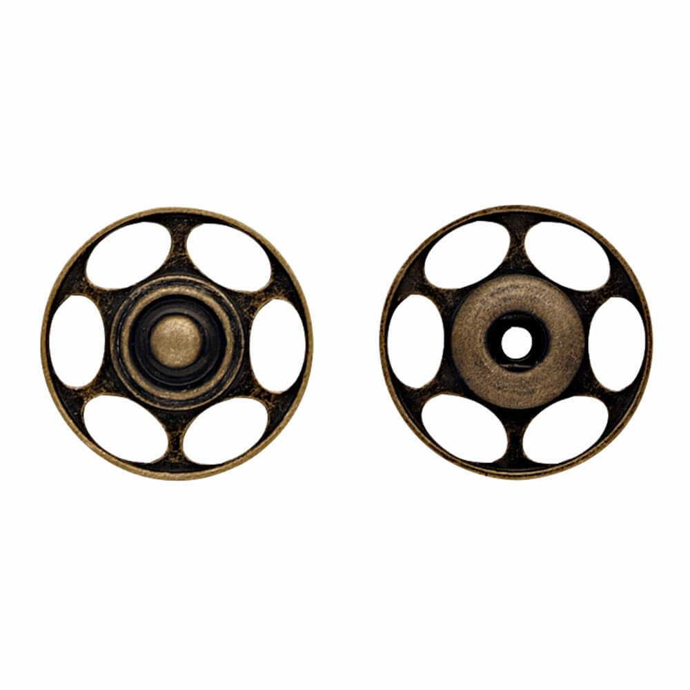 Prym Aannaaidrukknoop voor wol 25mm oudmessing - 5x2st