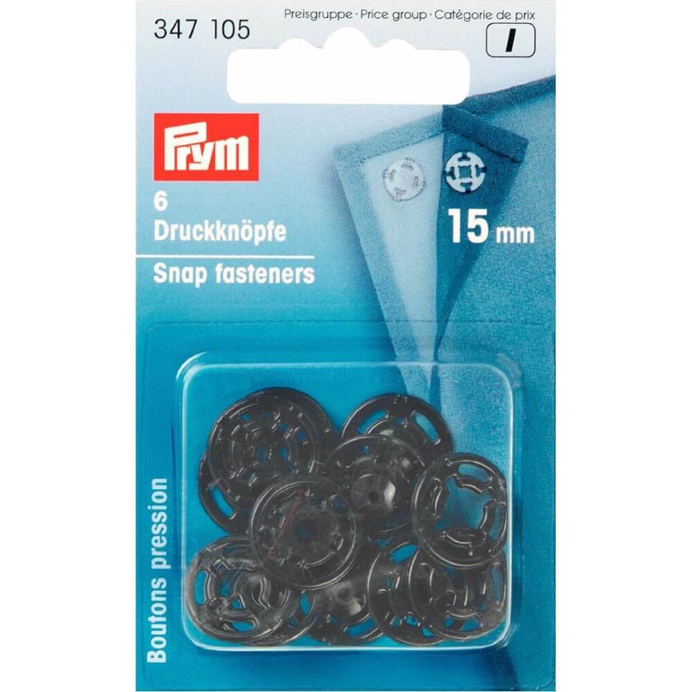 Prym Aannaaidrukknoop kunststof rond 15mm - 5x6st