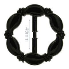 Decorative buckle round leaves 45mm - 6pcs