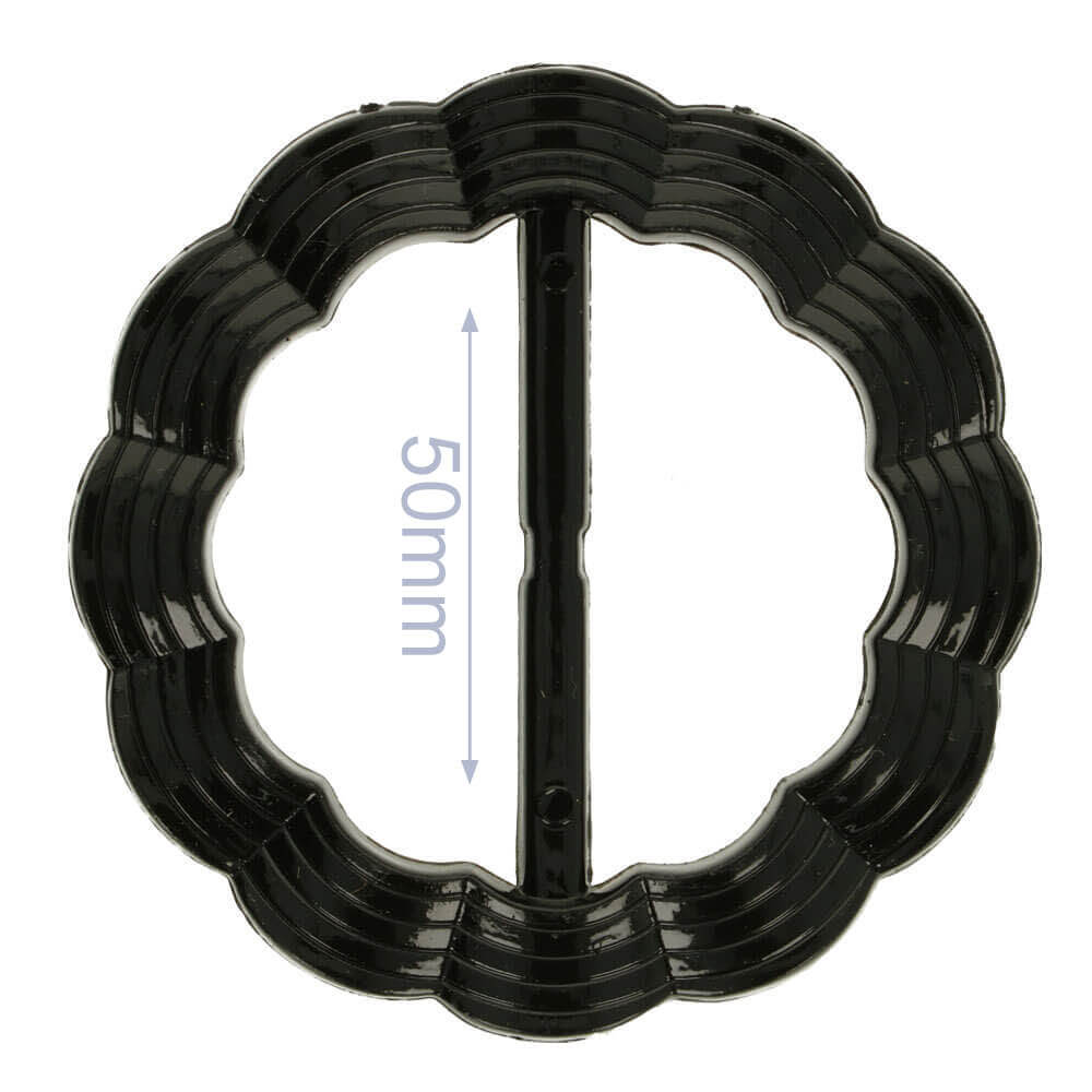 Siergesp rond golvend 50mm - 6st