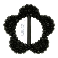 Zierschnalle Blume Kunststoff 25mm - 10Stk