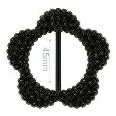 Zierschnalle Blume Kunststoff 45mm - 6Stk