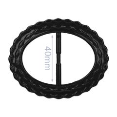 Zierschnalle Oval Kunststoff 40mm - 6Stk