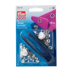 Prym Nähfrei Druckknöpfe Jersey 8mm silber -5x10Stk
