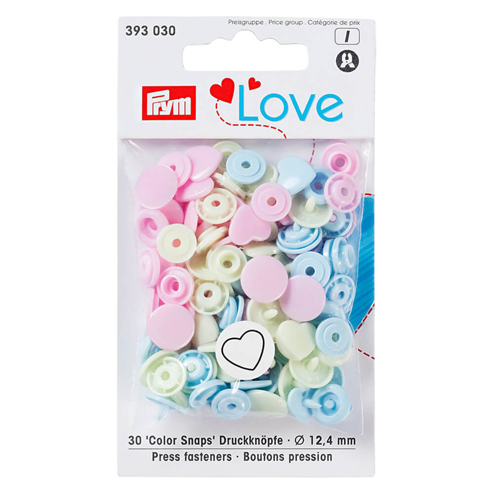 Prym Love drukknopen hart 12,4mm - 3x30st