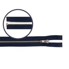 Reißverschluss teilbar schmal 50cm nickel - 5Stk