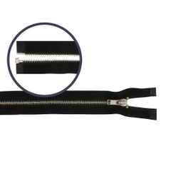 Reißverschluss teilbar schmal 60cm nickel - 5Stk