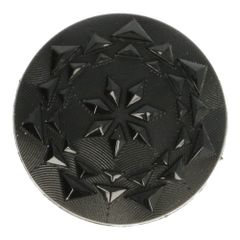 Button Faceted button black - size 24. 32. 36 or 44