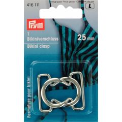 Prym Bikini-ceintuursluiting staal lus 25mm zilver - 5st