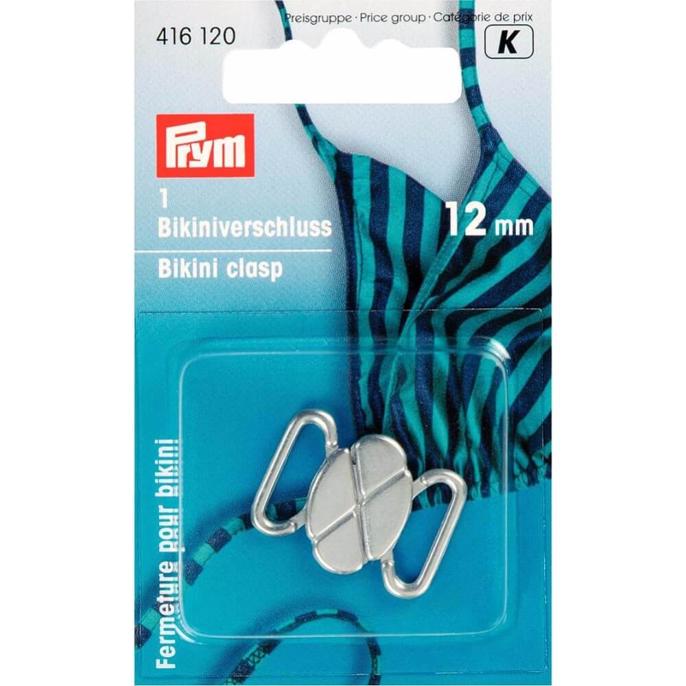 Prym Bikini-ceintuursluiting staal klaver 12mm zilver - 5st