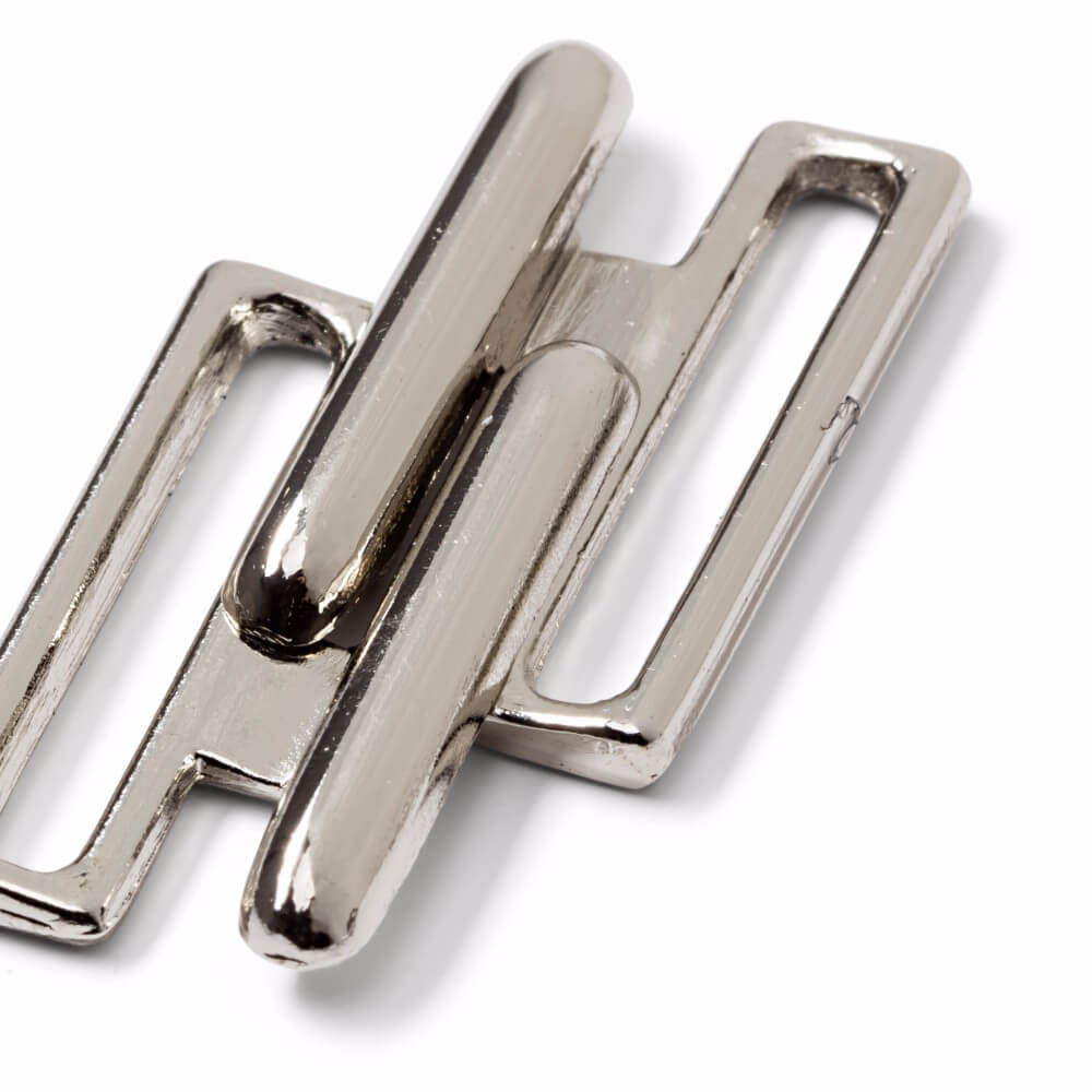 Prym Bikini-ceintuursluiting staal haak 20mm zilver - 5st