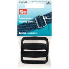 Prym Regelbare gespen kunststof 40mm zwart - 5x2st