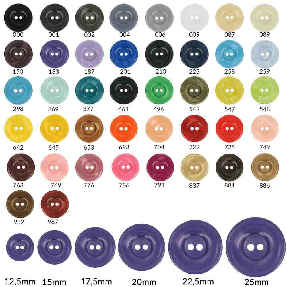 Bottoni Italiani maat 40 - 25mm - 30st