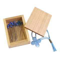 Cohana Glass head pins wooden box 0.50x35mm - 1x30pcs