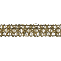 Lurexband 25mm goud-zwart - 25m