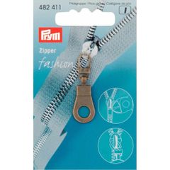 Prym Zipper ring old brass - 5pcs