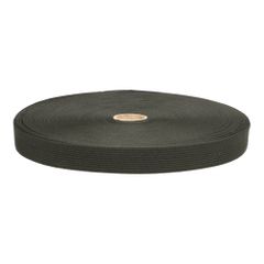 Weiches geflochtenes Gummiband 20mm schwarz - 20m