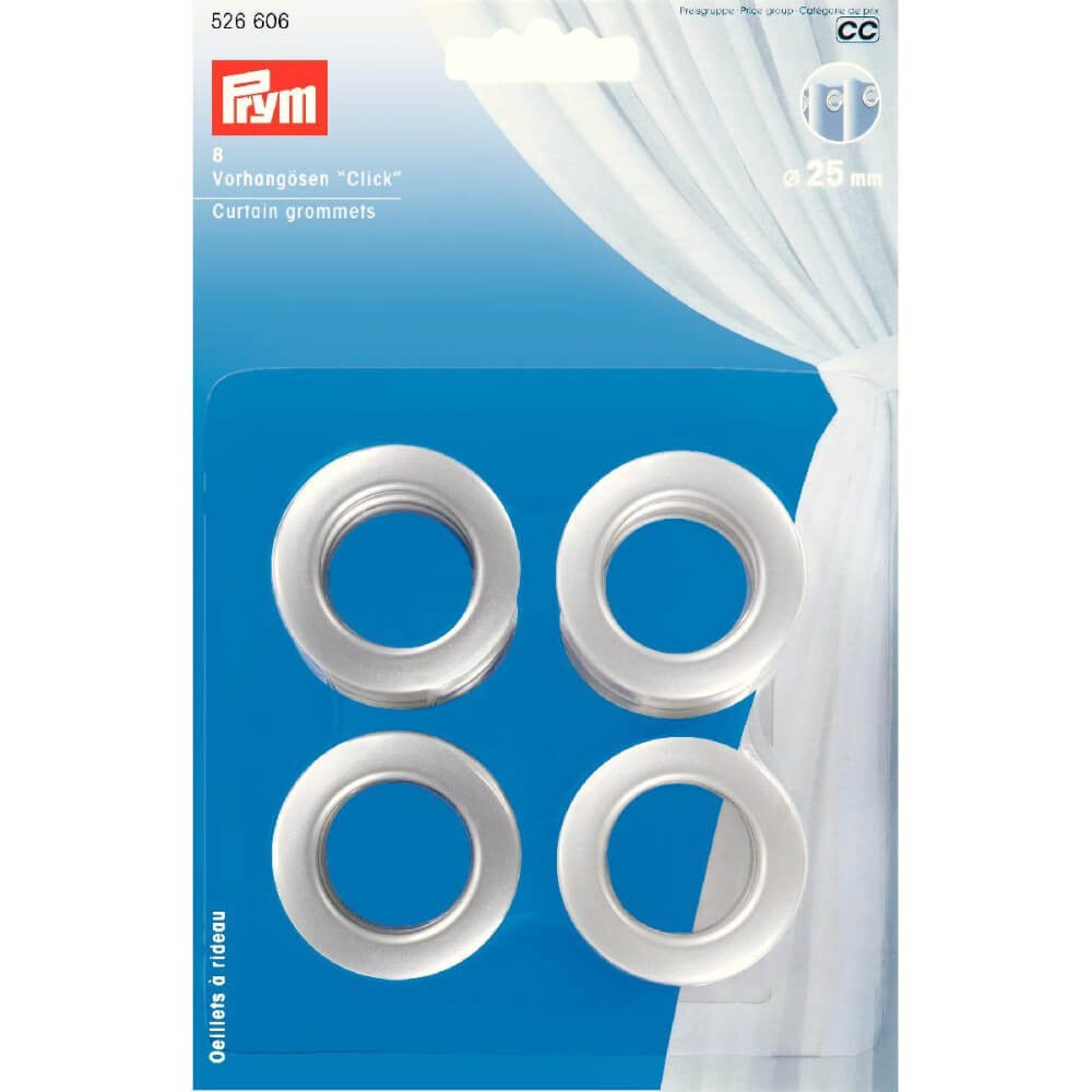 Prym Click ringen 25mm mat zilver - 3x6st