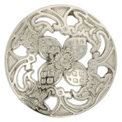 Knoop metaal 40" - 30st - Zilver