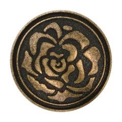 Button metal rose 54" - 20pcs