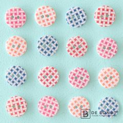 Button criss-cross size 24 - 15mm - 50pcs