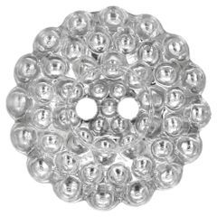 Button silver daisy 20"-40" - 30-50pcs