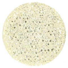 Button all around mini diamond - 30 pcs - white