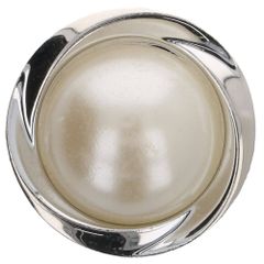 Button pearl in metal 28" - 50pcs - SI/GO