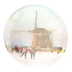 Knopf Perlmutt Mühle Winterlandschaft Größe 32-54 - 30-50 Stück