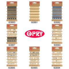 Ribbon assorted patterns 15mm - 5x1m - 5pcs