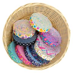 Decorative elastic colourful designs 25mm - 10m