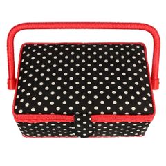 Prym Polka sewing basket S black-white - 1pc