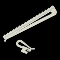 Pinch pleat curtain hooks 9cm white - 100pcs