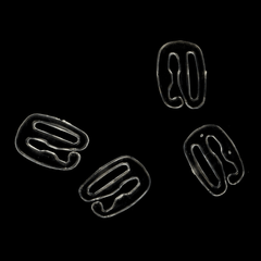 Bra clasp 8mm transparent - 50pcs